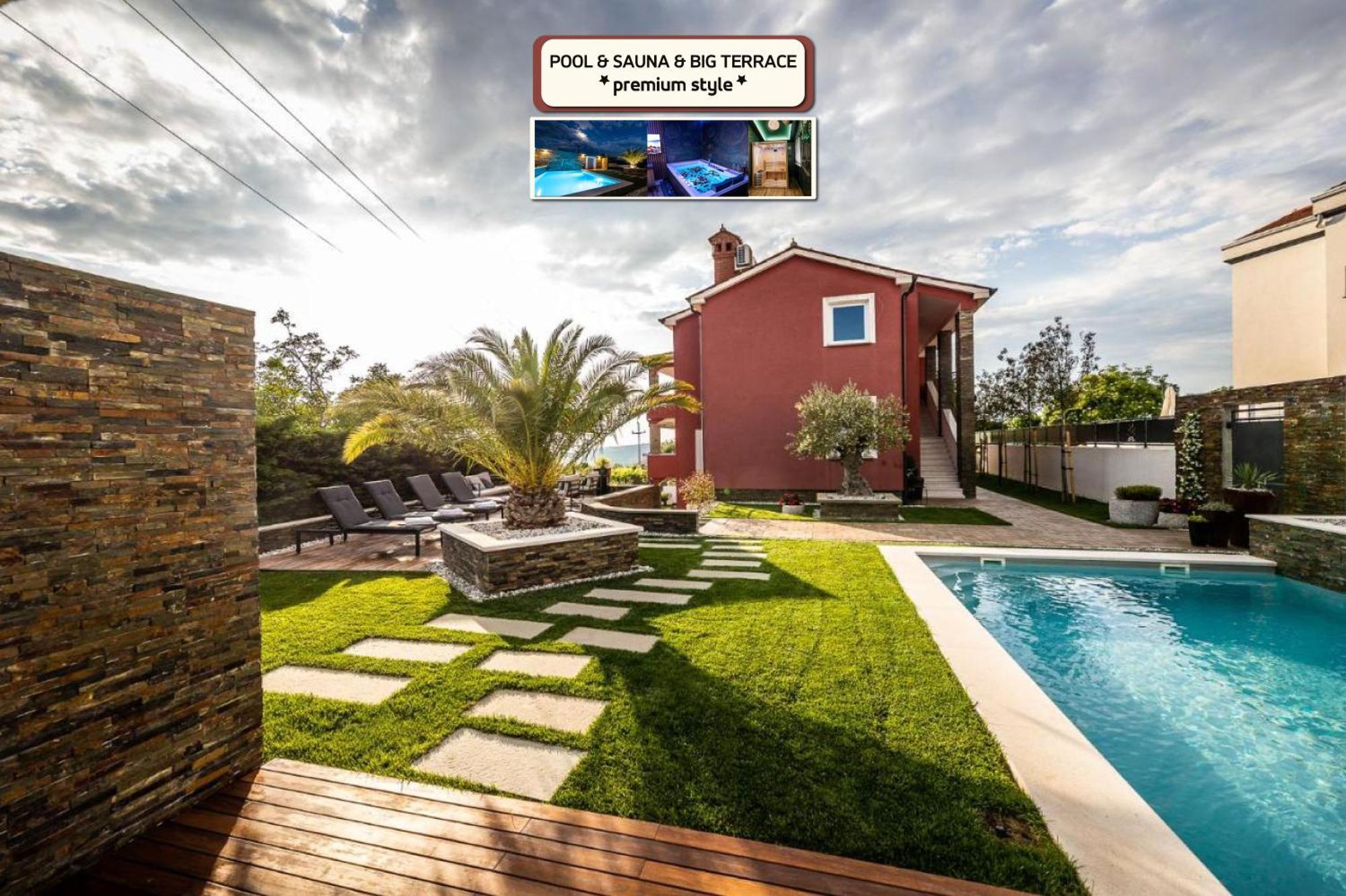 Villa Sunset Pool & Spa Apartments Згорнье-Шкофье Экстерьер фото