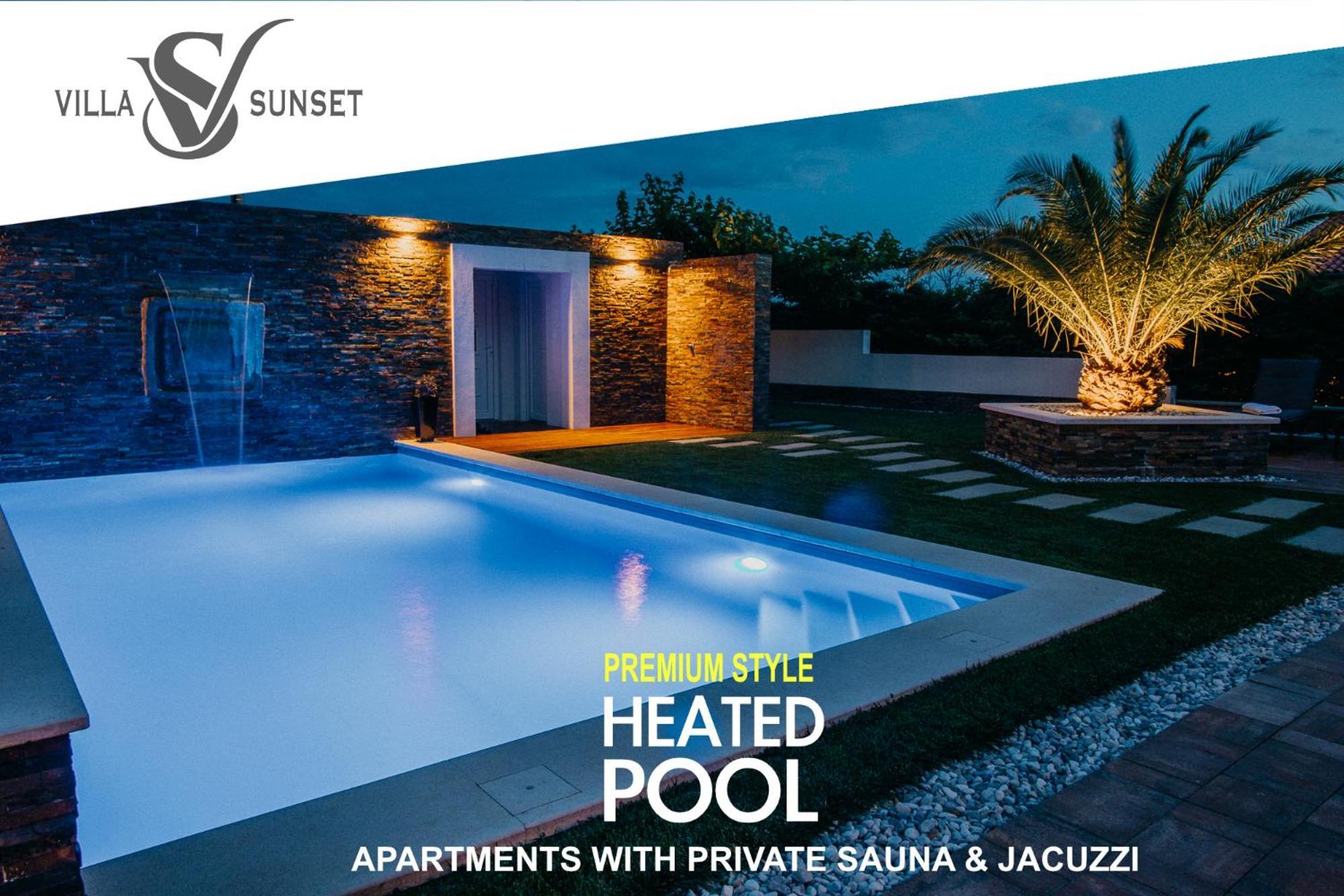 Villa Sunset Pool & Spa Apartments Згорнье-Шкофье Экстерьер фото